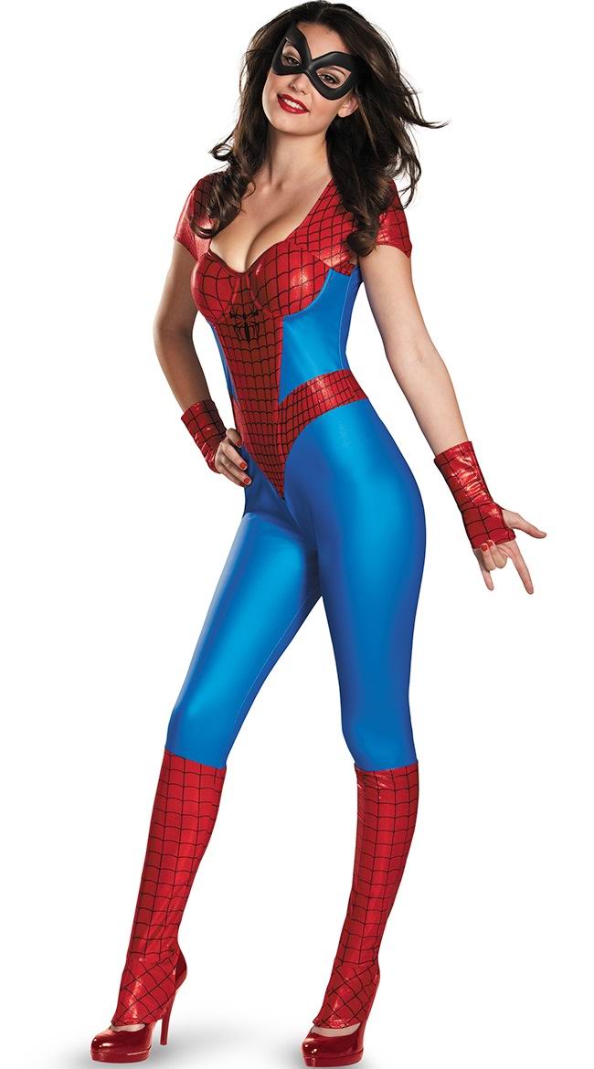 F1482   Amazing Spider Girl Bustier Womens Costume